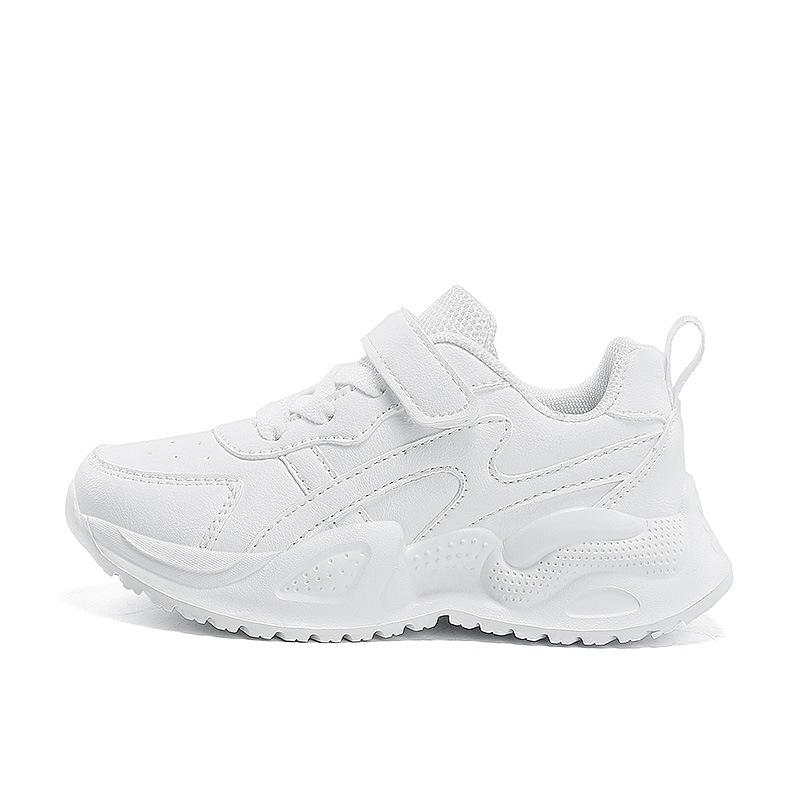 Campus Little White Shoes Children's White Sneakers Boys Mesh Little White Shoes Elementary School Boys Board Shoes Girls Running Shoes