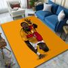 "Football Player Roaring Pose Art" Patterned Carpet, Suitable As a Non Slip Play Mat for the Living Room and Bedroom Sofa