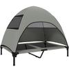 Outdoor Dog Bed with Canopy, Elevated Dog Bed for Large Dogs, 106 X 76 X 99 Cm, Light Grey