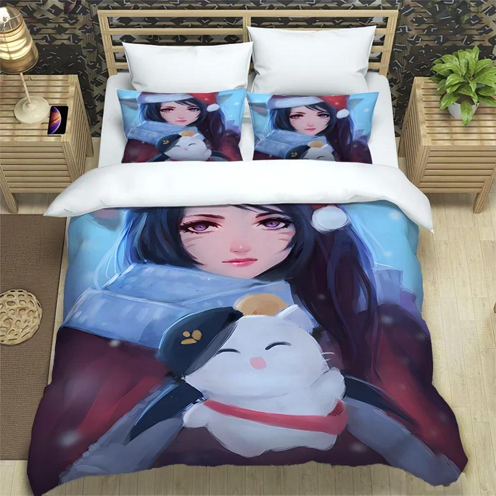 Final Fantasy Print Three Piece Bedding Set Fashion Article Children or Adults for Beds Quilt Cover Pillowcases Bedding Set Gift