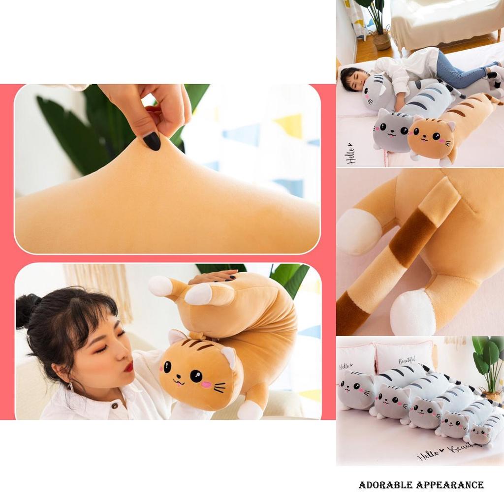 Long Cat Plush Toy Pillow Kids Birthday Gift Home Decor