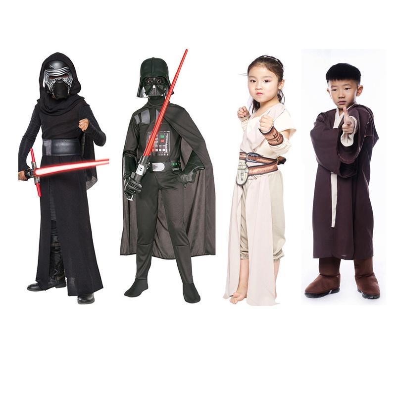 Costume Vader Darth Kids Jumpsuit Jedi Suit Cape Mask Girls Cosplay