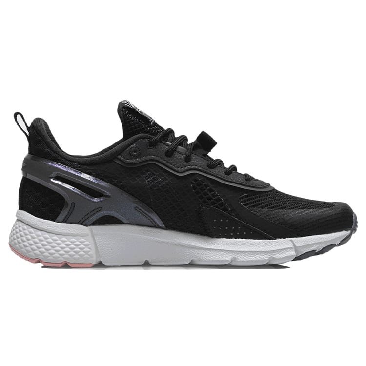 Li Ning Atmungsaktive Low-Top Laufschuhe Damen Schwarz Weiß AGLR102-2