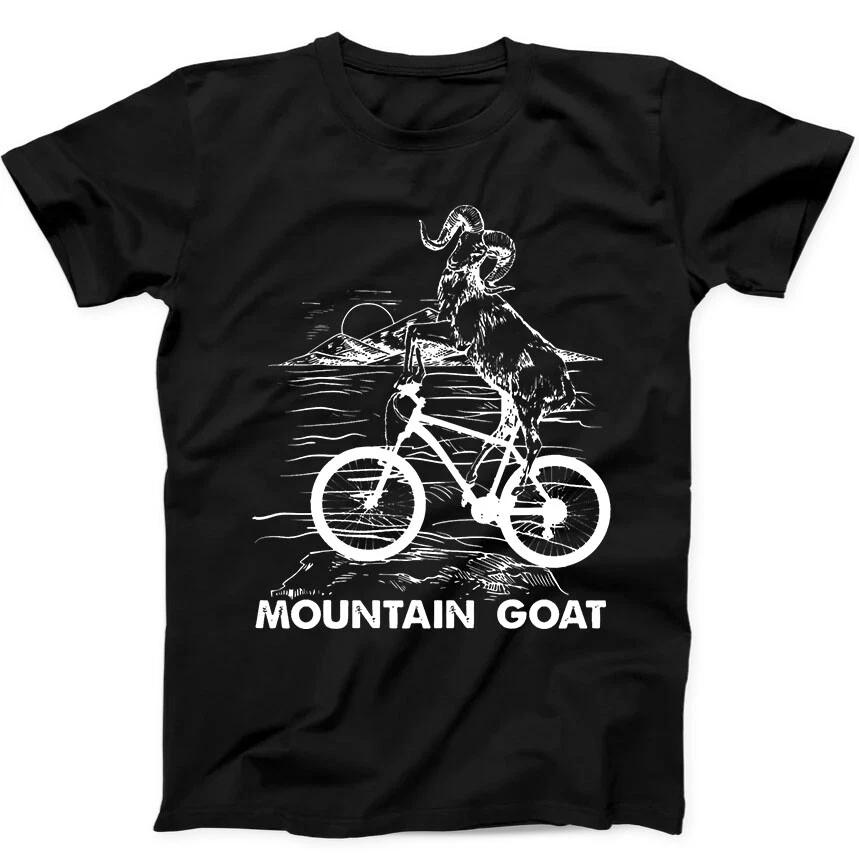 Mountain Bike Mountain Goat Riding Biking Funny Meme Gift Black T Shirt 70