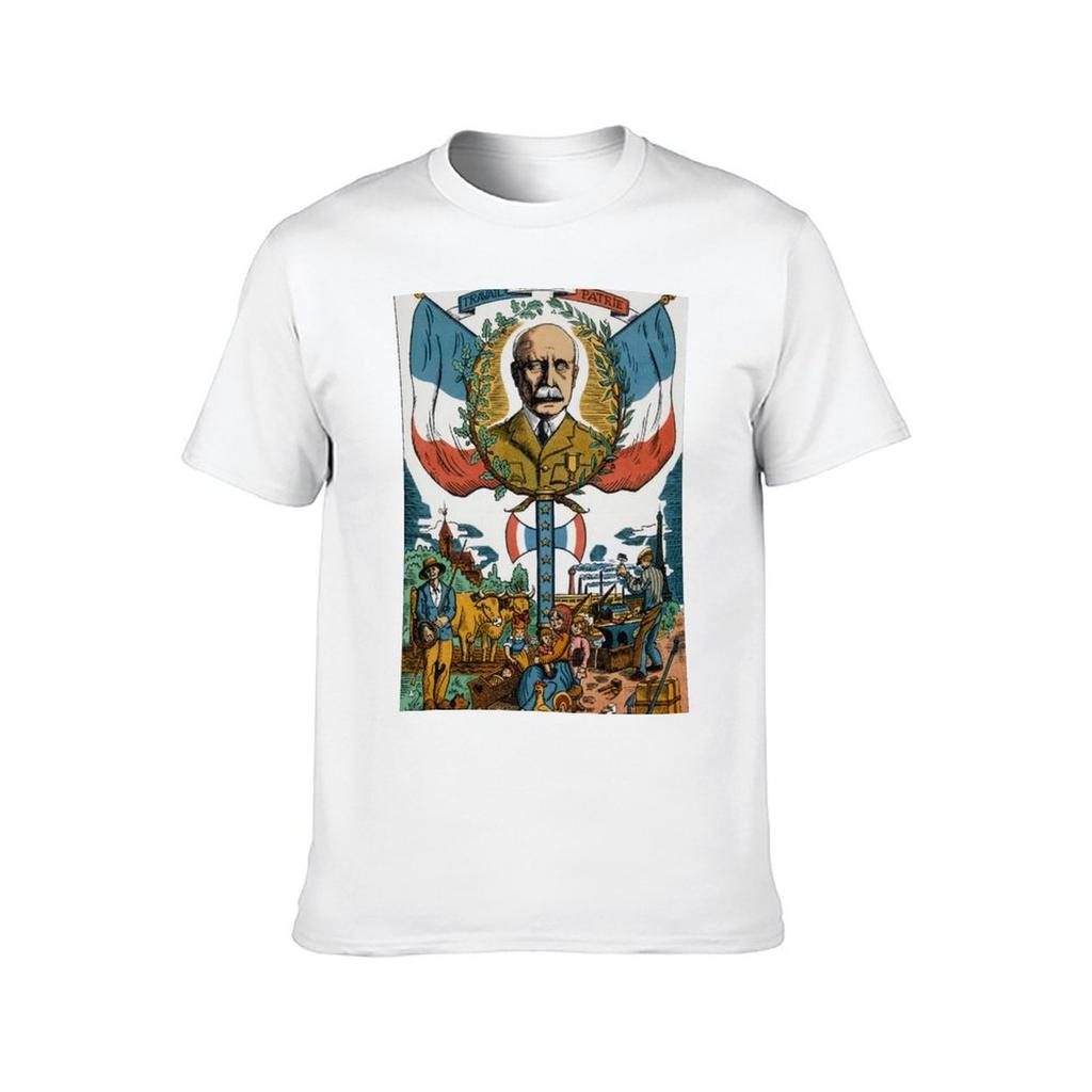 FATHERLAND FAMILY for FRANCE WORK 100% T-Shirt T Shirts Anime PETAIN Cotton Shirts Man T PROPAGANDA VICHY