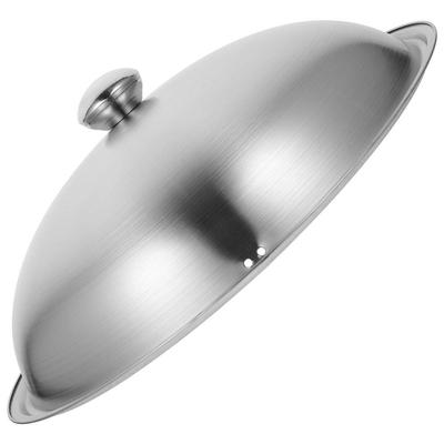 Mehrzweck-Edelstahl-Topfdeckel, rundes Design mit ergonomischem Griff, für alle Töpfe, Pfannen, Woks, Dampfgarer, Metall-Topfabdeckung, Küche