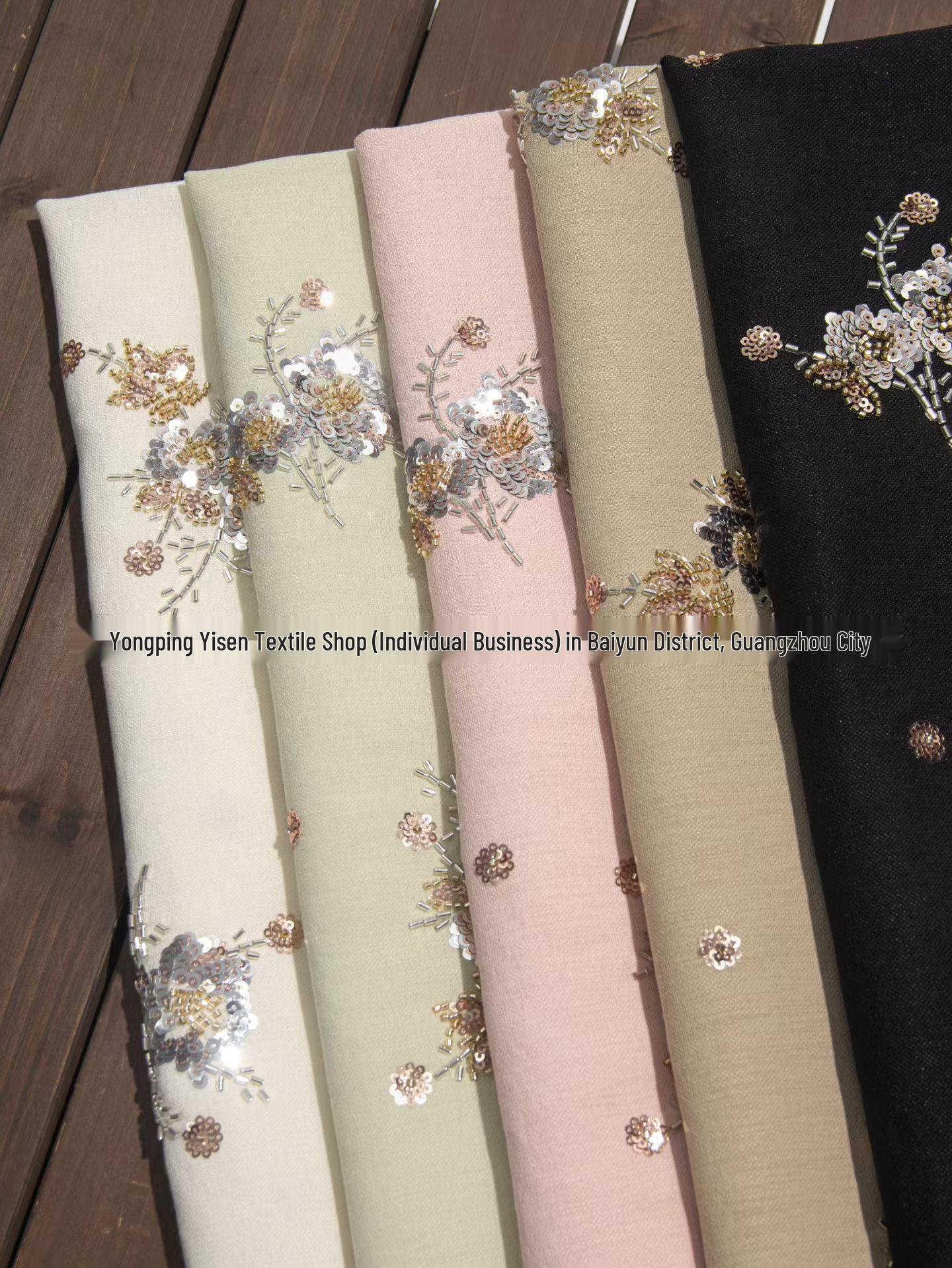 

Женское Ханфу 2026 года, сетчатое платье с вышивкой, жемчугом и цветочным кружевом розовый