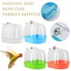 Plastic Bird Water Bath Box Bathtub Parrot For Parakeet Hanging Bowl Pet Supple