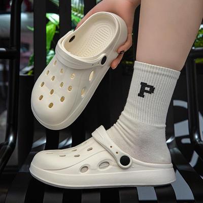 Sandalias y Pantuflas de Verano de Suela Gruesa para Mujer y Hombre de Playa Baotou - Zapatos de Agujeros Deportivos para Exterior de Doble Propósito