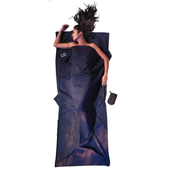 Drap sac de couchage - cocoon - violet - 100% coton - rectangulaire - 220 x 90 cm