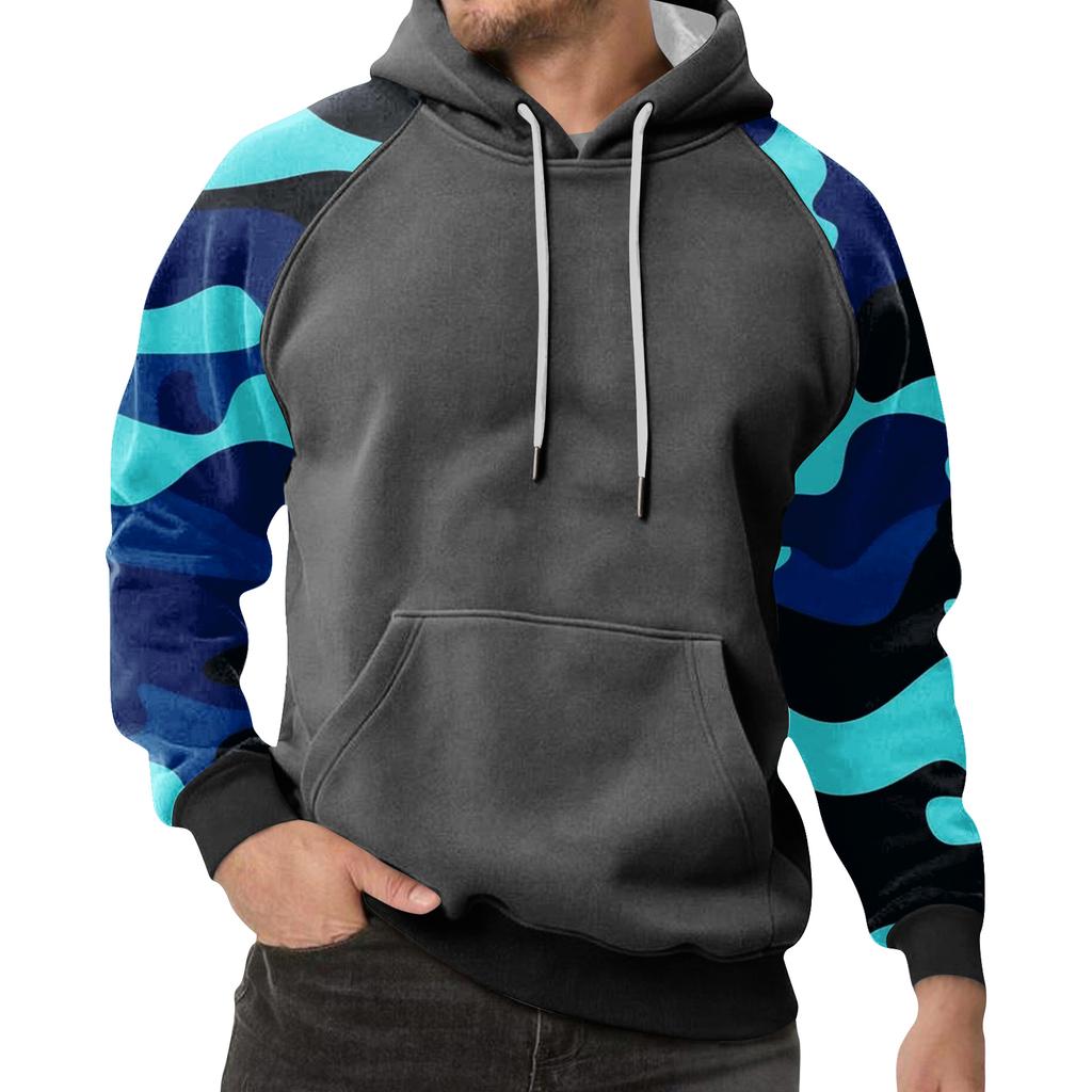 Men's Camouflage Sweatshirt Hoodie Men's Sports Large Size Casual Sweatshirt