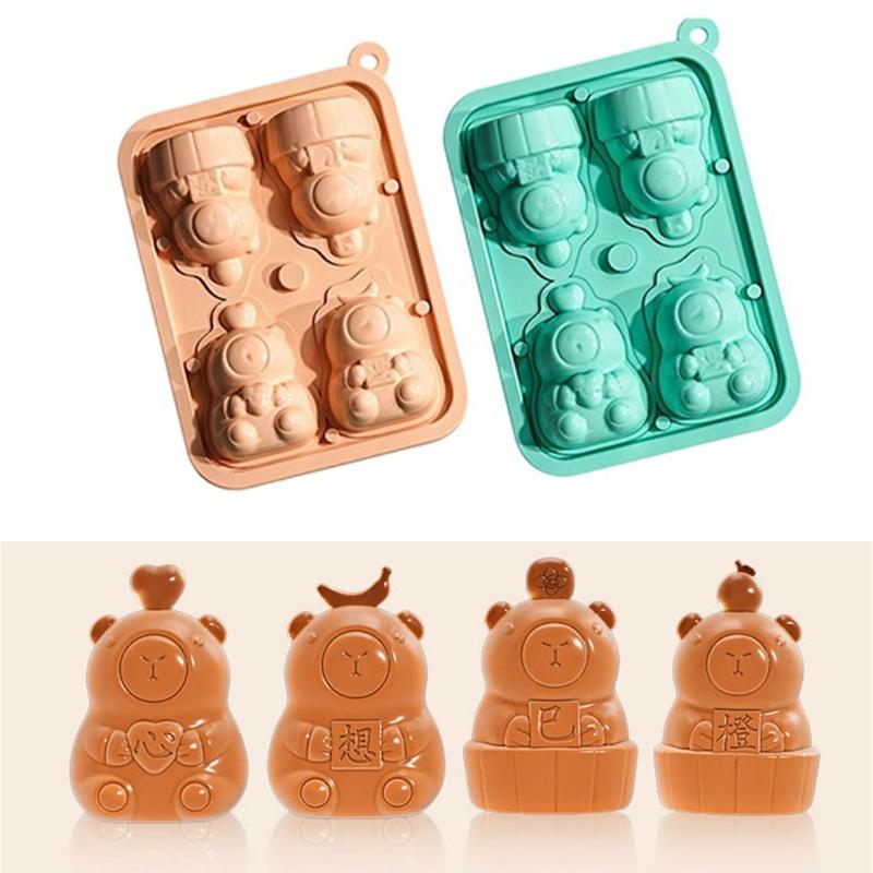 3D Capybara Shape Ice Mold Plastic Ice Cubes Making Mould for Creative Drink and Parties Popsicles Making Tool