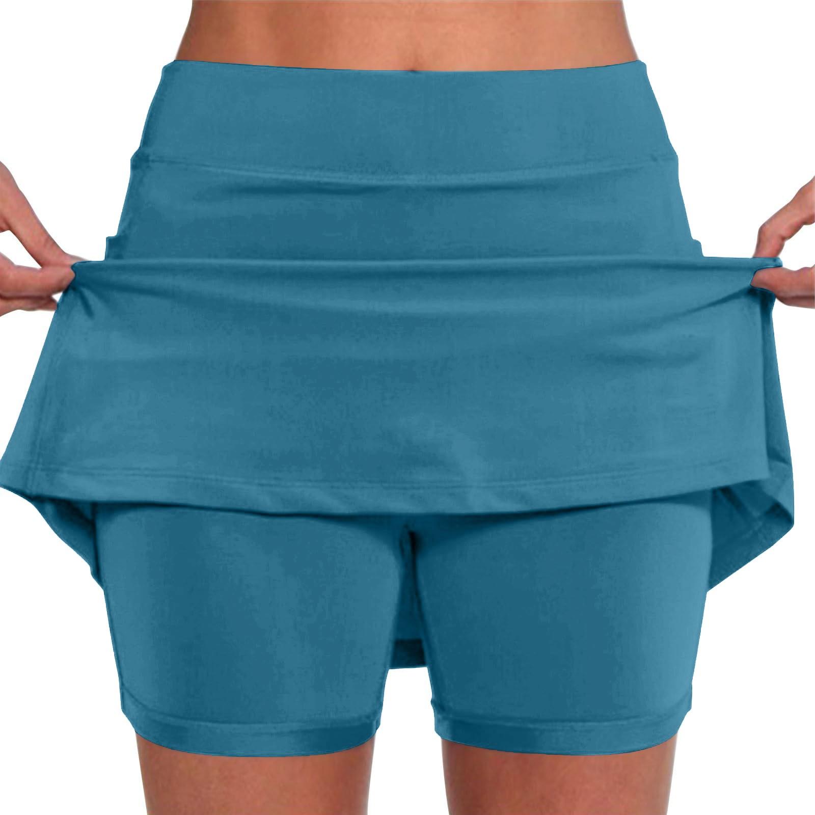 

Эластичные брюки-кюлоты для йоги для женщин, однотонные спортивные шорты, легкие узкие однотонные бегуны с высокой талией M синий