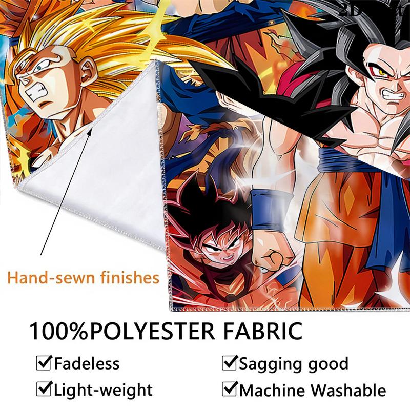 Dragon Ball Z Wall Tapestry Aesthetic Wall Hanging Printed Fabric Blanket Decorative Tapestries For Bedroom Living Room Home Decor