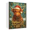 Cow Style Highland Christmas Countdown Calendar Blind Box Acrylic Pendant Decor