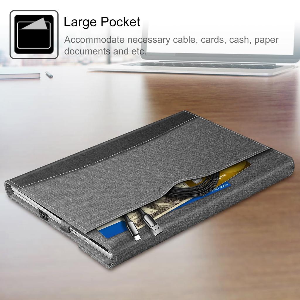 Fintie Case for Microsoft Surface Pro Slim Tablet Case with PU Leather with Pocket and Pen Holder for Storage 7/6/5 (2017/4/3), Stand, Multi-Viewing