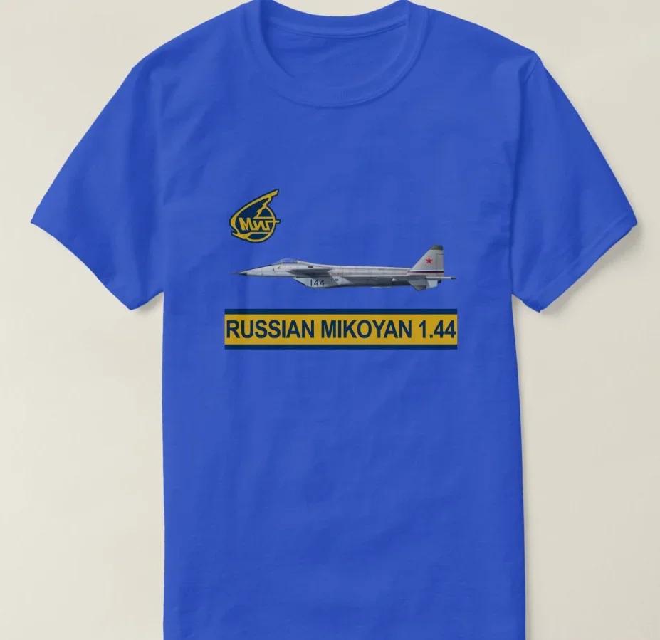 Russian Aerospace Force MiG 1.44 Fifth Generation Fighter T-Shirt 100% Cotton O-Neck Short Sleeve Casual Mens T-shirt Size S-3XL