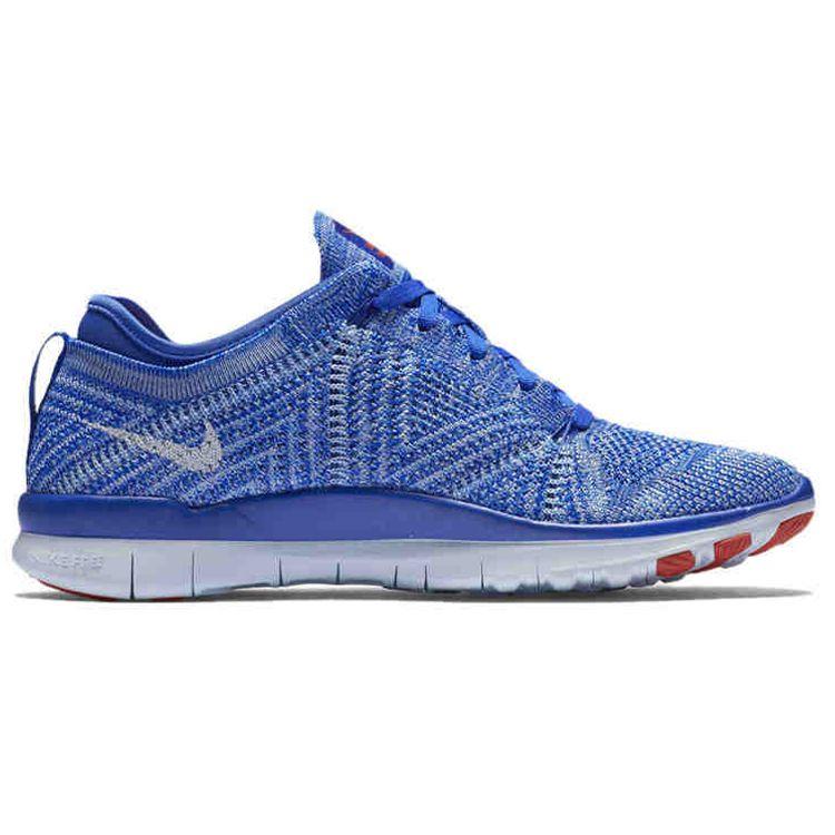 Nike Free Tr Flyknit Round Toe Lace-Up Low-Top Training Shoes Women Sneaker Blue 718785-403