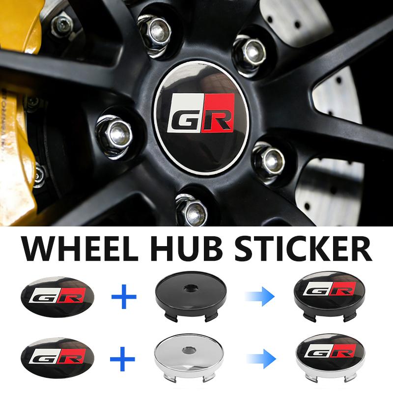 4pcs Car Badge Wheel Center Hub Cap Cover Accessories Auto Styling For Toyota Crown Land Cruiser RAV4 Camry Yaris Corolla Prius