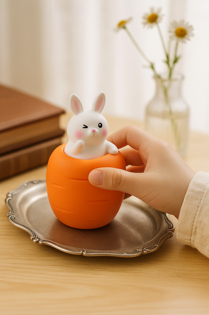Mini Carrot Doll Soft Cute Squeeze Fidget Toy Squeezing Rabbit Anti-stress Kid Gift