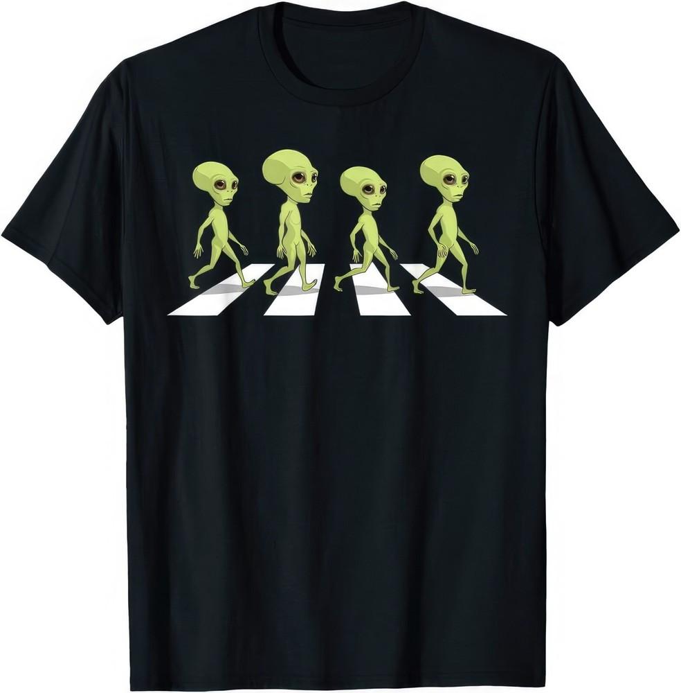Alien Cross Walk UFO Spaceship T Shirt
