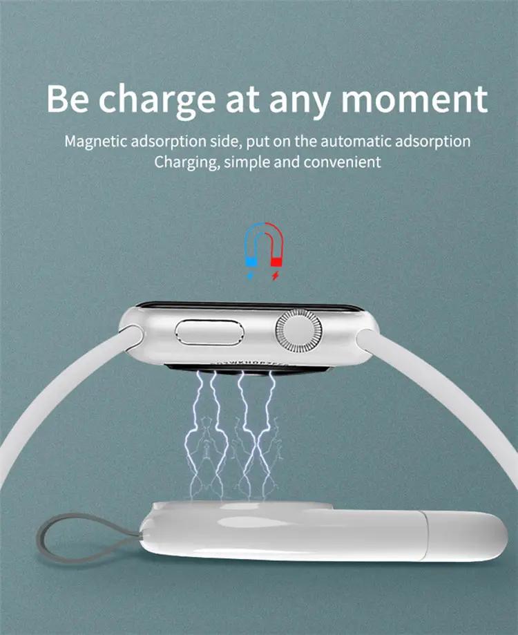 YTGEE Mini Portable Fast Charging Adapter Pocket USB Keychain Magnetic Wireless Charger for Apple IWatch Smart Watch Accessories