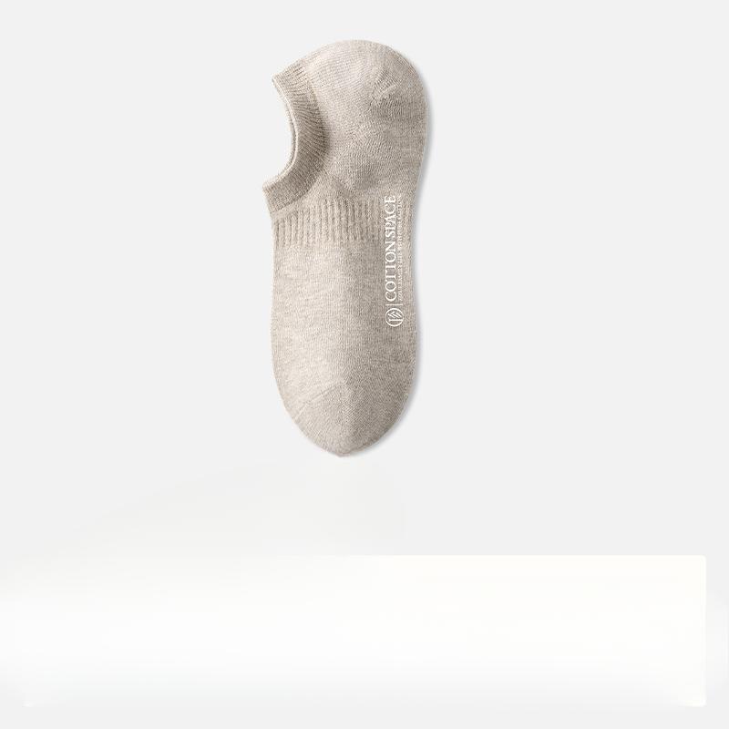 Men's Summer Thin Leisure Pure Cotton Deodorant Sweat Absorption Antibacterial Boat Socks