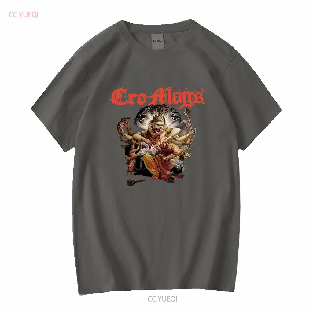 Cro Mags Band Music Black T Shirt Cotton  vintage Washed Slightly homme streetwear fashion Casual Soft Unisex Versatile