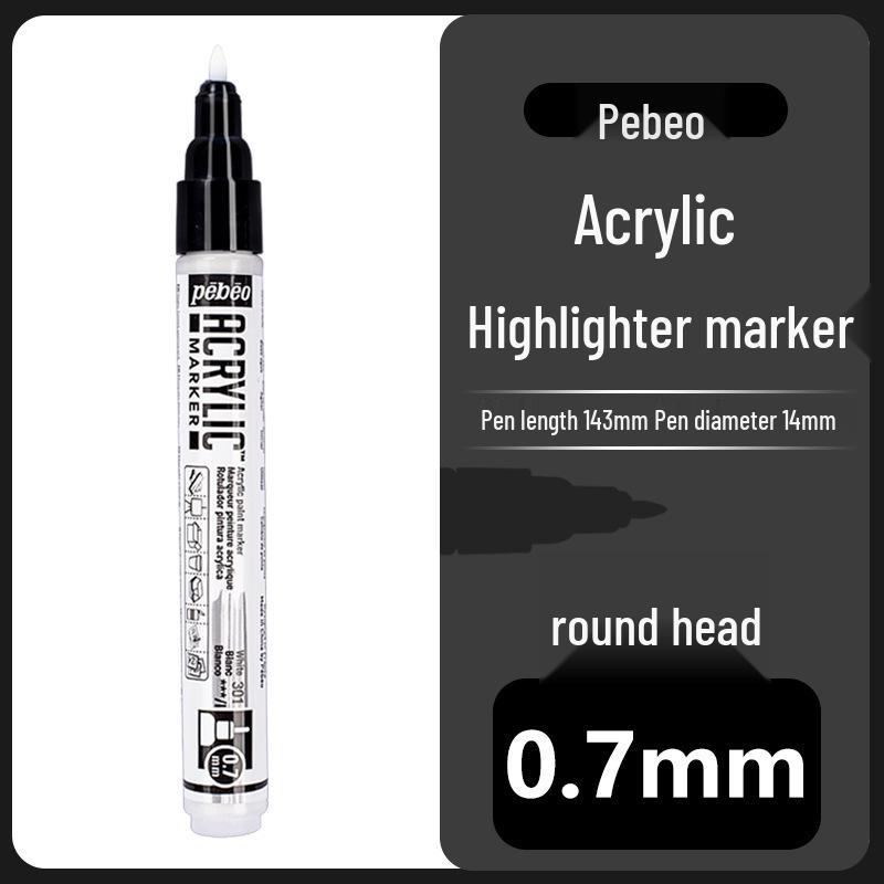 Beibao Waterproof Acrylic Markers for DIY Comics with White Highlight Pen