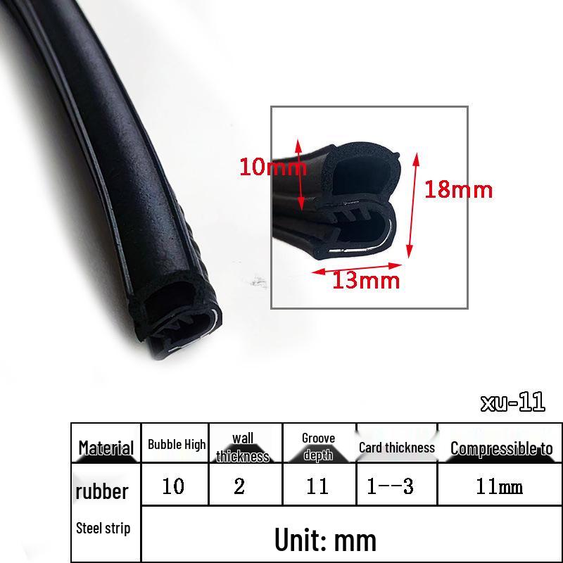 High-Temperature Resistant U-Shaped Rubber Sealing Strip for Dustproofing Electrical Cabinets and Car Doors