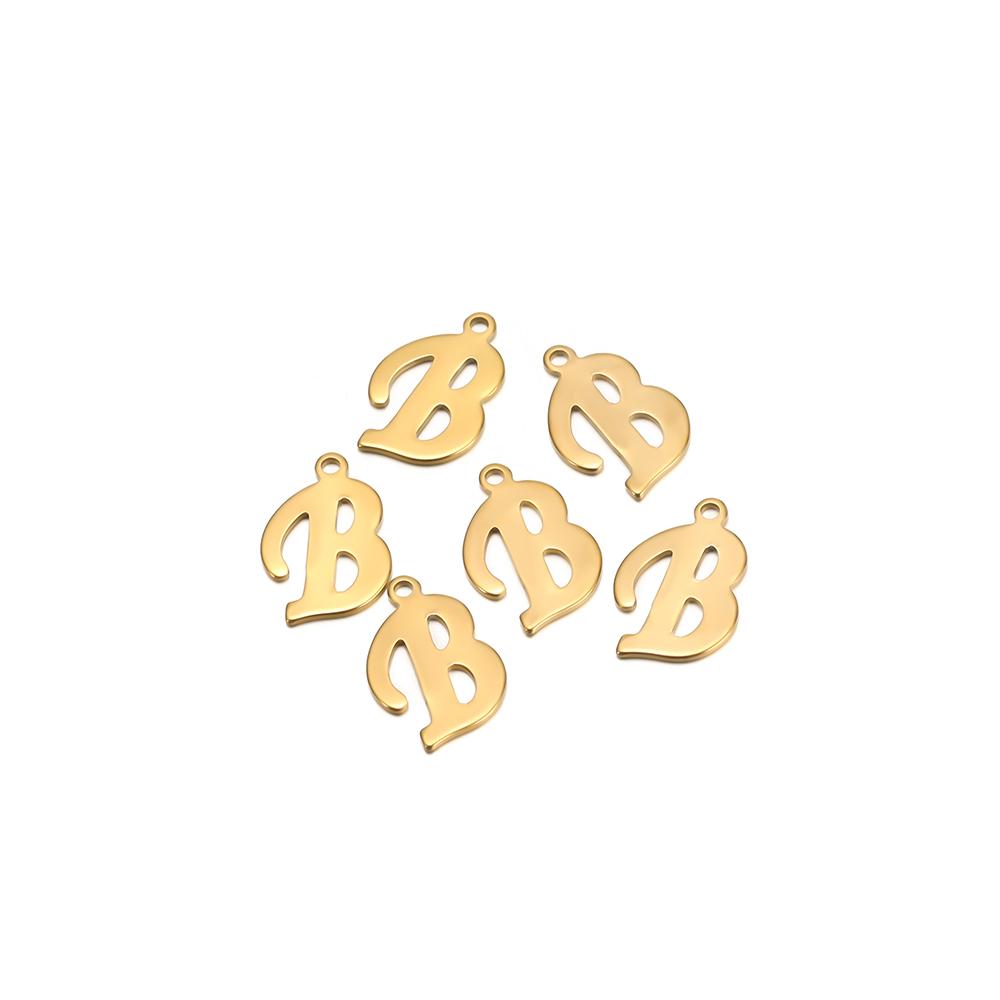 30pcs Stainless Steel A-Z 26 Cursive Font Letter Pendant Alphabet Charms Necklace Pendant DIY Jewelry Bracelet Making Earrings