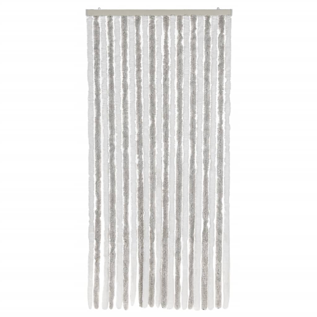 Zasłona Przeciwko Owadom, Jasnoszaro-Biała, 90X220 Cm, Szenil