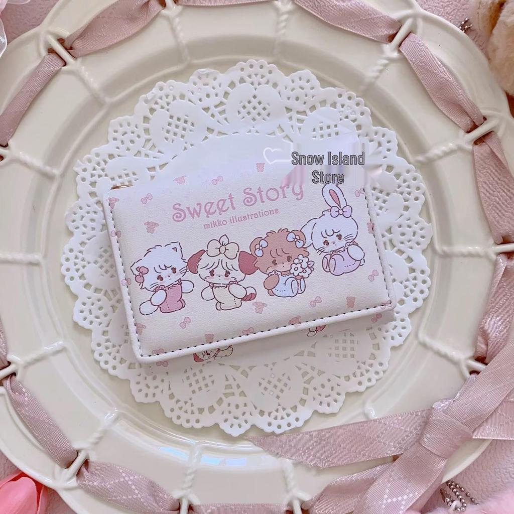 New Girl Spring Picnic Series Cute Cartoon Wallet - Anti-Demagnetization Multi-Card Slot Design for Students