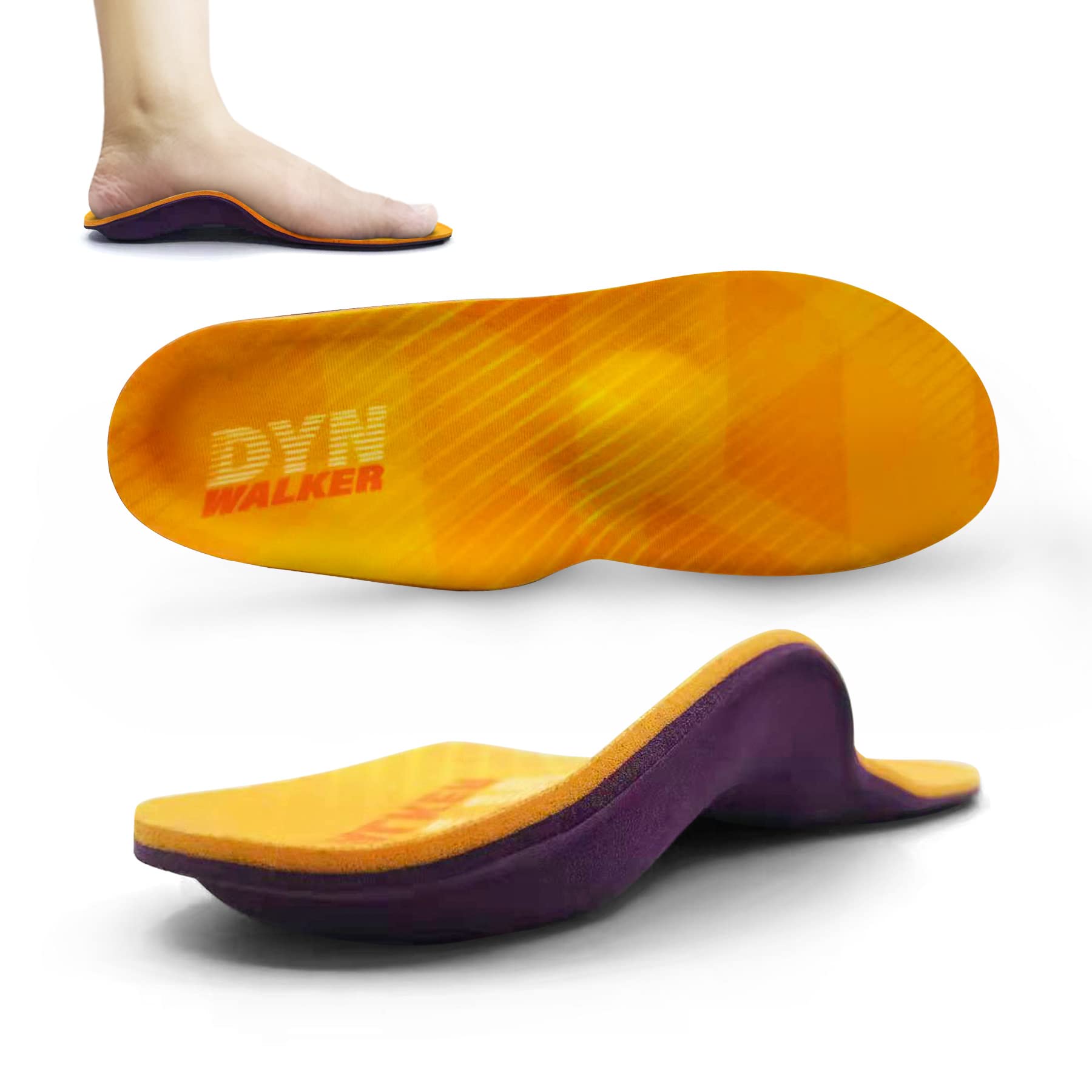 

DynWalker Insoles for Standing Work, Shock Absorption, Ergonomic 3D Arch Support, Antibacterial and Odor Resistant, Unisex, XXL
