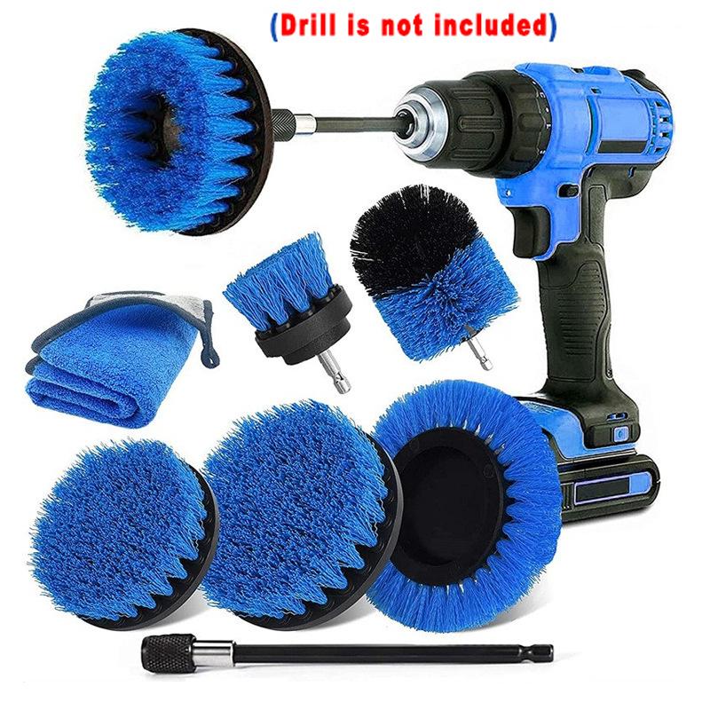 Reinigungsbürste für elektrische Bohrmaschinen, Badezimmeroberflächen, Badewanne, Dusche, Fliesen und Fugenmörtel, Allzweck-Reinigungsset für Power Scrubber