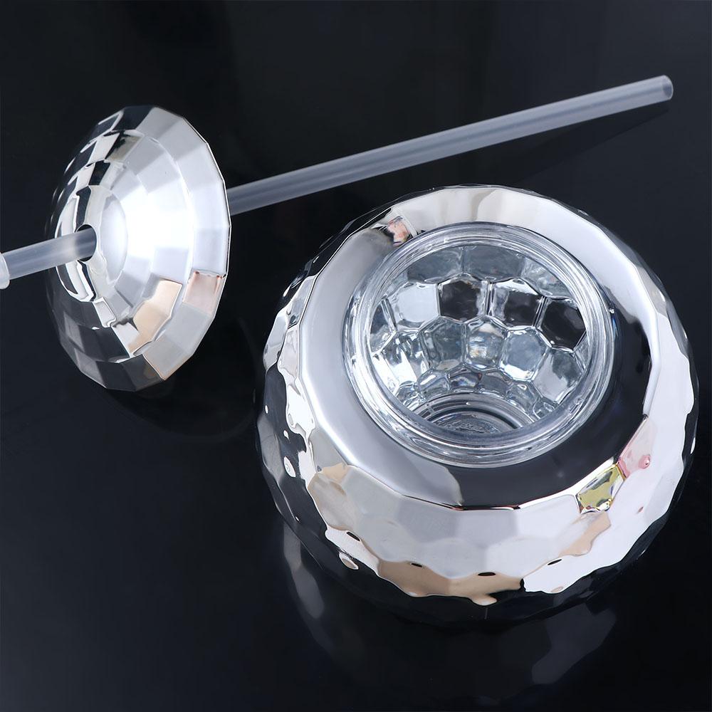 Party Glitzer-Taschenlampe mit Strohhalm Bar-Werkzeugen Discokugel-Becher Cocktail- Weingläser