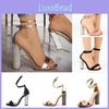 Stunning Women Heeled Sandals With Rhinestone Straps And Ultra High Heels