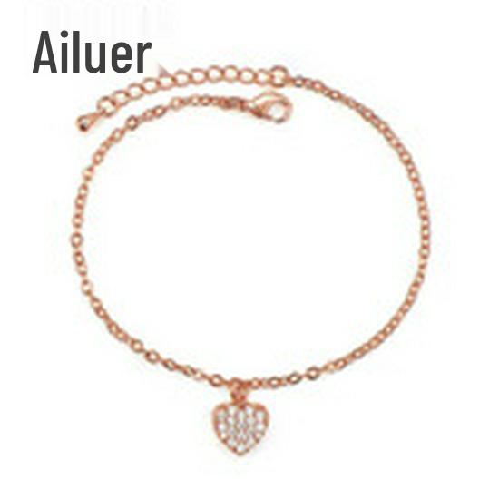 Romantic Rose Gold Plated Women's Bracelet with AA Cubic Zirconia