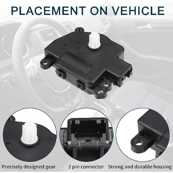 HVAC Heater Blend Air Door Control Actuator Replacement for CHRYSLER 300 Durable No.68238243AA | Air Door Actuator 2 Pcs for DODGE CHALLENGER