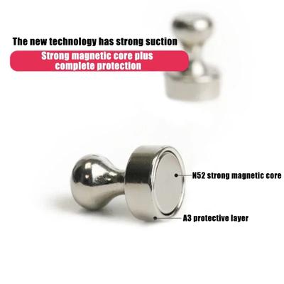 Lot de 12 aimants en néodyme, aimants à clous magnétiques, type ventouse, aimants DIY, super puissants, durables et puissants
