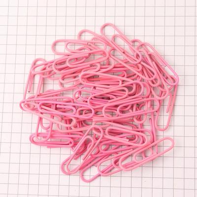Rosa Cartoon PVC-beschichtete rostfreie Büroklammern - 28mm Kreative Binderklammern für Bürobedarf