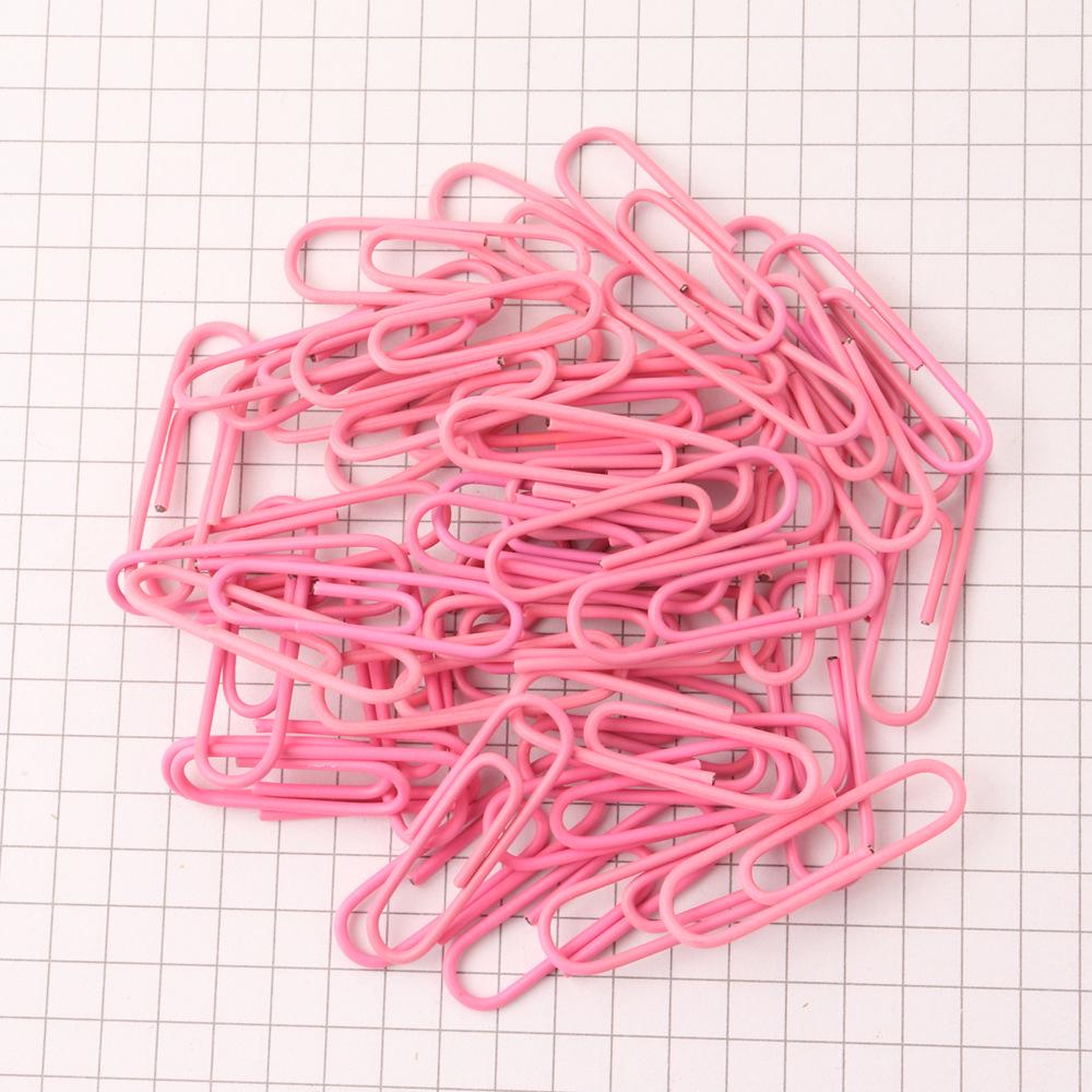 

Pink Cartoon PVC-Coated Anti-Rust Paper Clips - 28mm Creative Binder Clips for Office Stationery 28mm разноцветный
