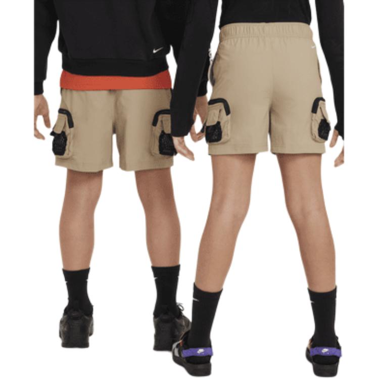 Nike Color Block Cargo Pocket Casual Shorts Kids Shorts Khaki FN9222247