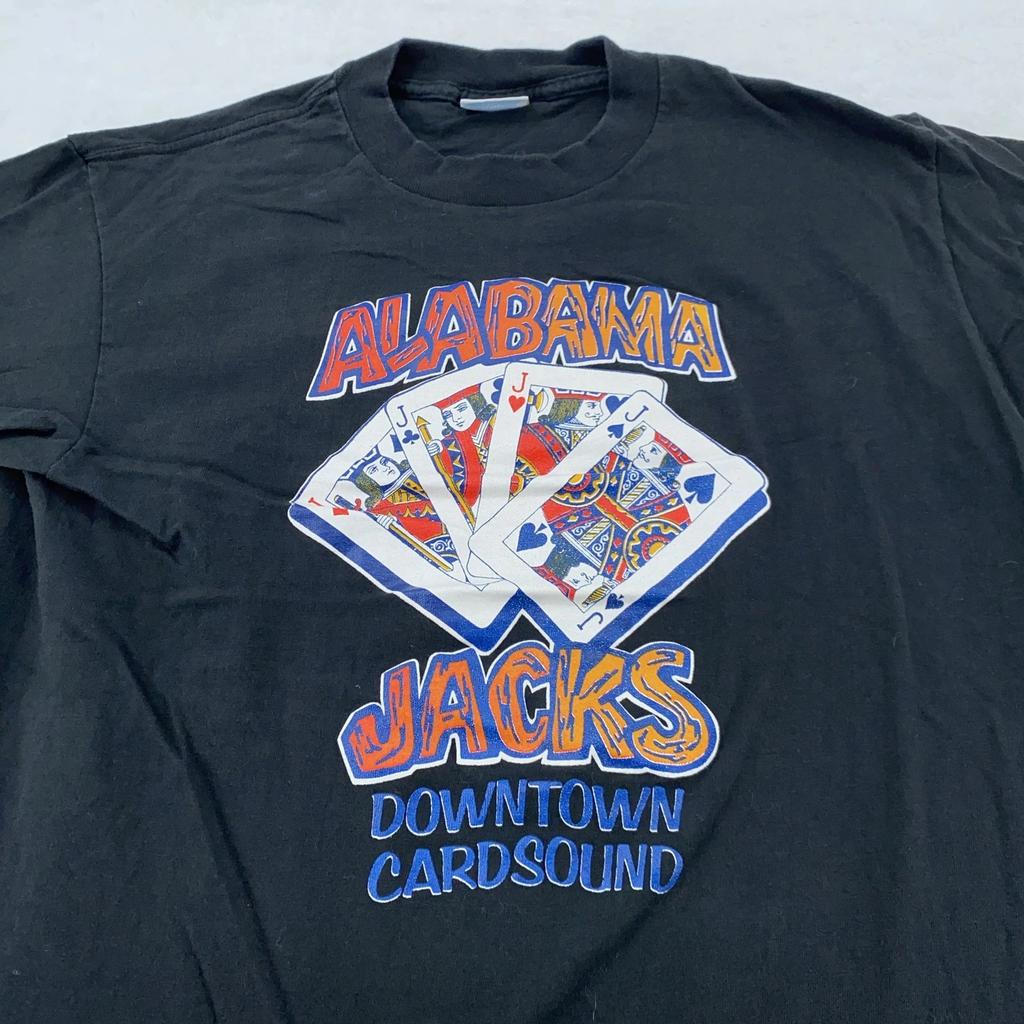 Vintage Alabama Jacks Shirt Medium Key Largo Florida Cardsound Poker Tee 90s USA