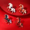 Year of the Horse New Year Brooch Cute Creative Chinese Style Spring Festival Metal Badge Gifts for Friends Event Gifts
