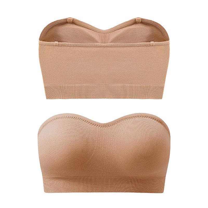 Plus Size Non-Slip Silicone Off-Shoulder Strapless Bandeau Bra