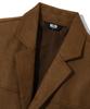 Trillion Suede Elbow Patch 3-Button Blazer Jacket [Brown]
