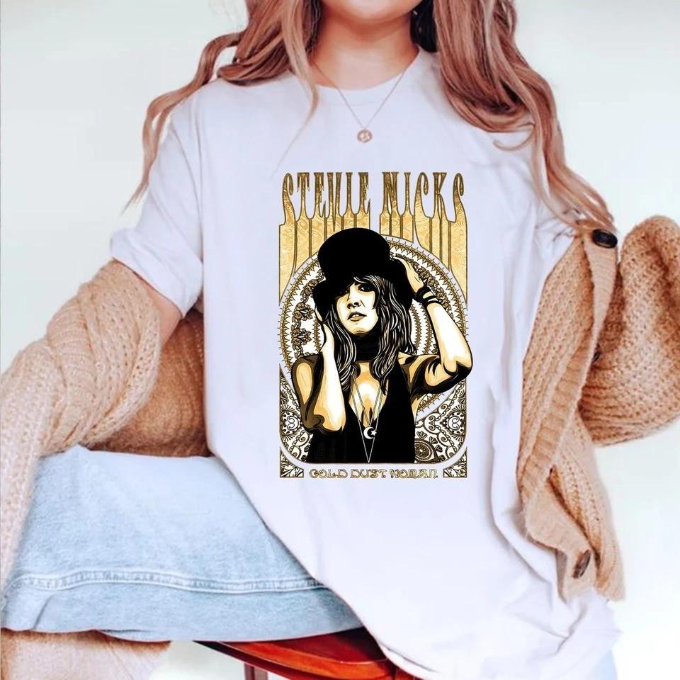Retro Stevie Nicks Gold Dust Women T-shirt Vintage Stevie Nicks Song Shirts Unisex T-Shirt XXXXL