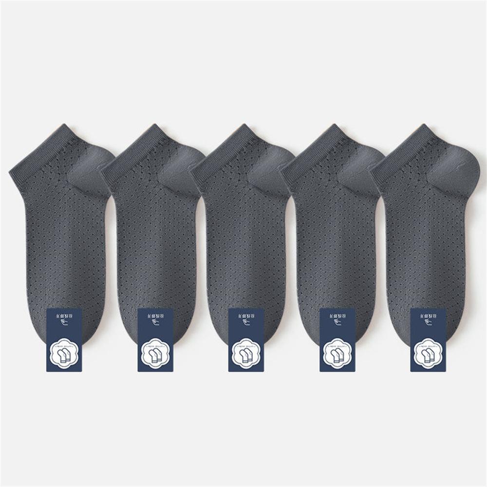 5 Pairs/Set Men Cotton Socks Summer Ultra Thin Breathable Mesh Sport Sock Quick-dry Deodorization Low Tube Ankle Socks Fast Send
