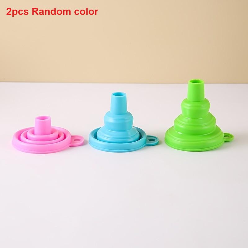 2pcs Foldable Funnel Food Funnel Collapsible Kitchen Funnel Canister Funnel Wide Mouth Bottle Funnel